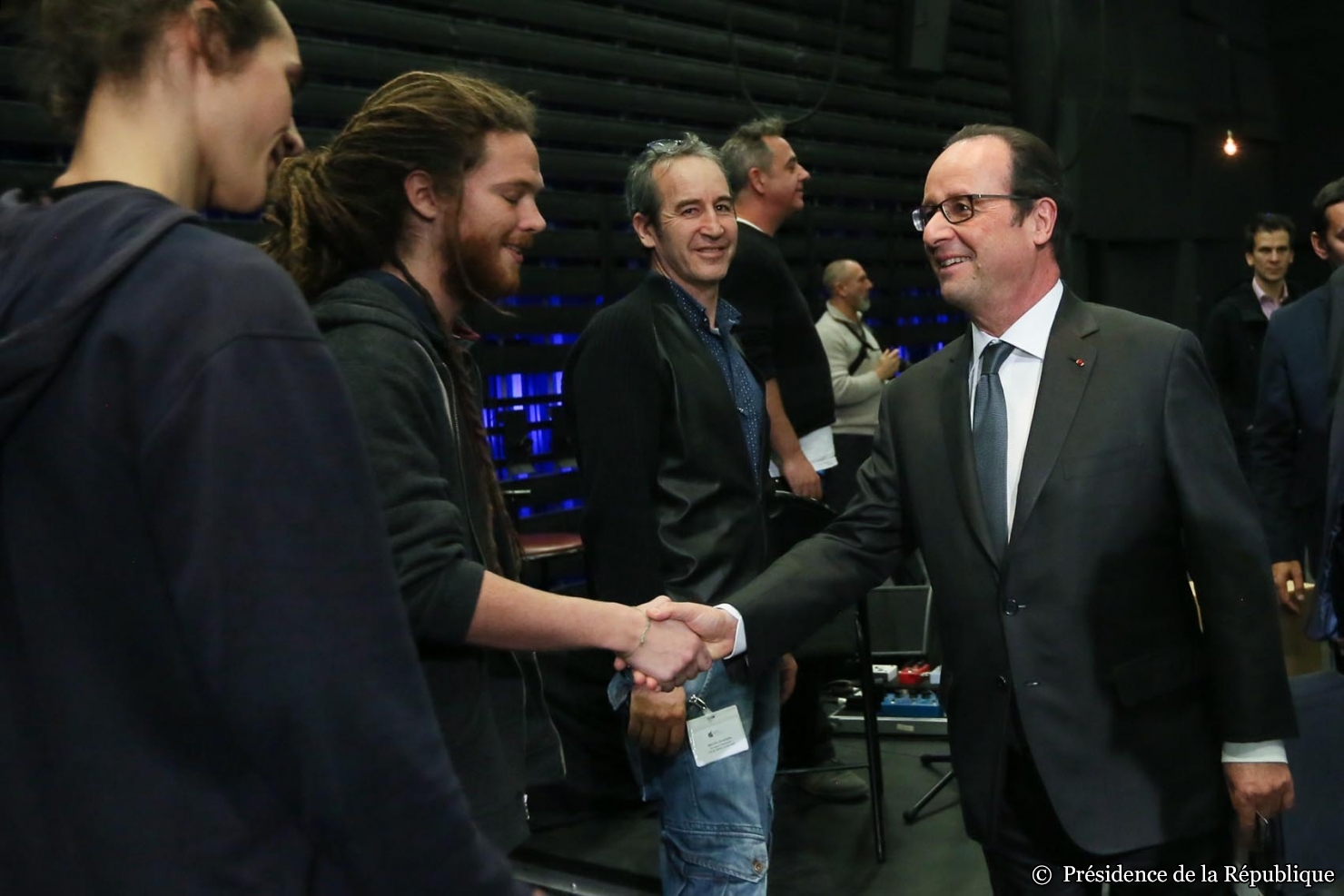 François Hollande au CFA des Métiers du Spectacle